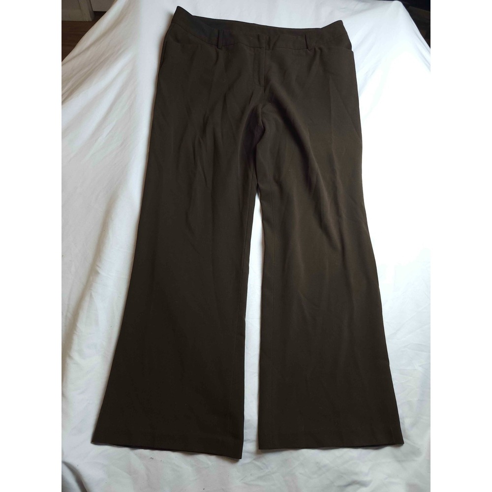 New Directions Dress Pants Womens 14 Brown Business Casual Office Career Wear